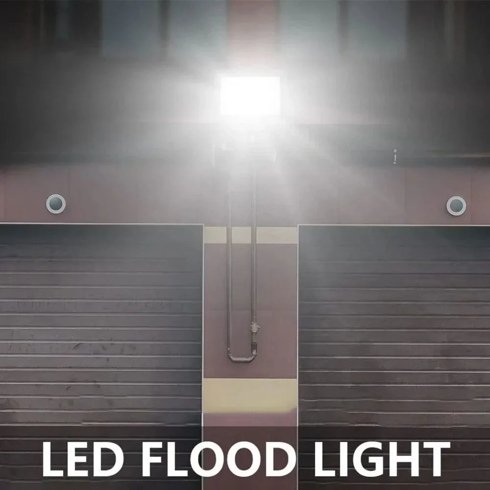 100W Led Flood Light Outdoor Security Garden Yard Spotlight Lamp IP66 Black